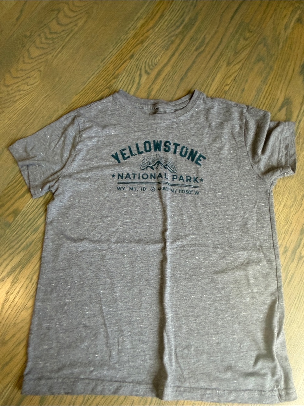 Thread & Supply Heather Gray Tee with Green Yellowstone Print